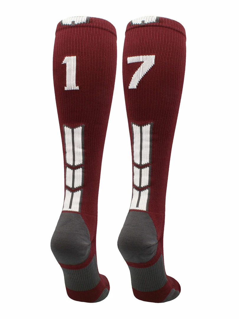 Best Sale ๐ MadSportsStuff ๐ฅ Softball ๐งฆ Socks Maroon Player ID Custom Number Over The Calf ๐งฆ Socks For ๐ฅ Softball โพ Baseball Football Boys And ๐ง Girls ๐คฉ 61 MadSportsStuff Softball Socks Maroon Player ID Custom Number Over The Calf Socks For Softball Baseball Football Boys And Girls