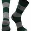 TCK Michigan State Spartans Socks Game Day Striped Crew Socks