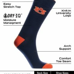 New ๐ TCK Auburn Tigers ๐ Dress ๐งฆ Socks Dean's List Crew Length ๐งฆ Socks All Schools ๐ 6 TCK Auburn Tigers Dress Socks Dean's List Crew Length Socks All Schools