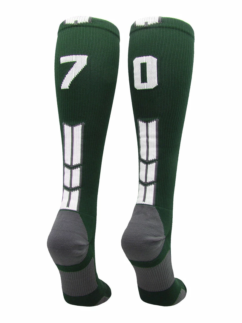 Best Pirce ๐ MadSportsStuff Dark Green Player ID Custom Number Over The Calf ๐งฆ Socks For ๐ฅ Softball โพ Baseball Football Boys And ๐ง Girls ๐ฅ Softball ๐งฆ Socks ๐คฉ 10 MadSportsStuff Dark Green Player ID Custom Number Over The Calf Socks For Softball Baseball Football Boys And Girls Softball Socks