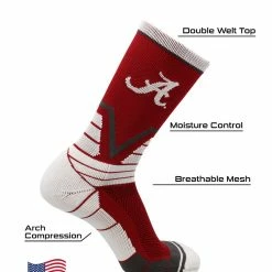Hot Sale โจ TCK All Schools Alabama Crimson Tide Victory Crew ๐งฆ Socks ๐ฅ 9 TCK All Schools Alabama Crimson Tide Victory Crew Socks