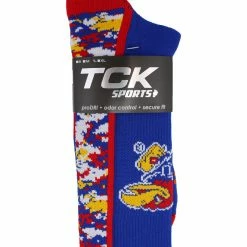 Discount ๐ฅ TCK Kansas Jayhawks ๐งฆ Socks Digital Camo Crew โญ 8 TCK Kansas Jayhawks Socks Digital Camo Crew