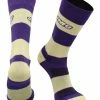 TCK All Schools James Madison Dukes Socks Game Day Striped Crew Socks