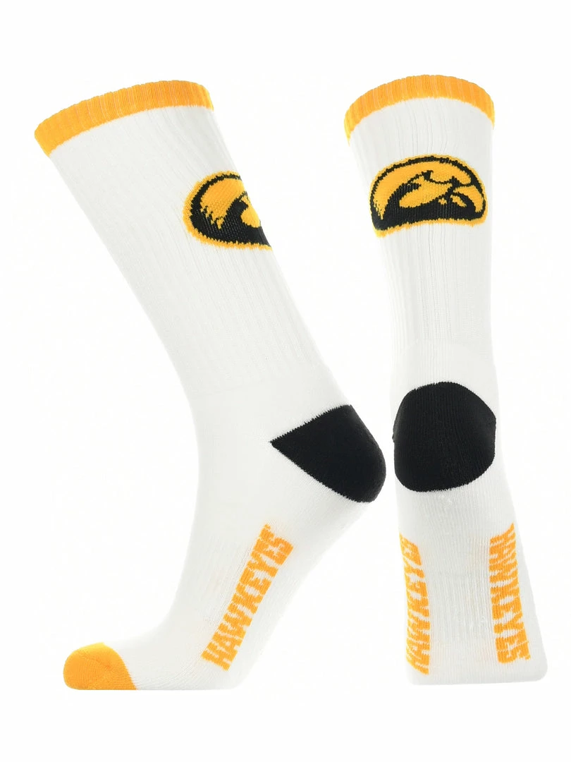 Best reviews of ⌛ TCK All Schools Iowa Hawkeyes 🧦 Socks Basic Crew White 🧦 Socks ❤️ 2 TCK All Schools Iowa Hawkeyes Socks Basic Crew White Socks