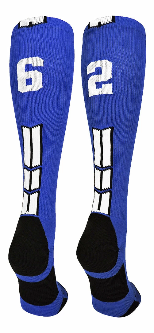 Brand new ๐ฅฐ MadSportsStuff Royal Player ID Custom Number Over The Calf ๐งฆ Socks For ๐ฅ Softball โพ Baseball Football Boys And ๐ง Girls ๐ 18 MadSportsStuff Royal Player ID Custom Number Over The Calf Socks For Softball Baseball Football Boys And Girls