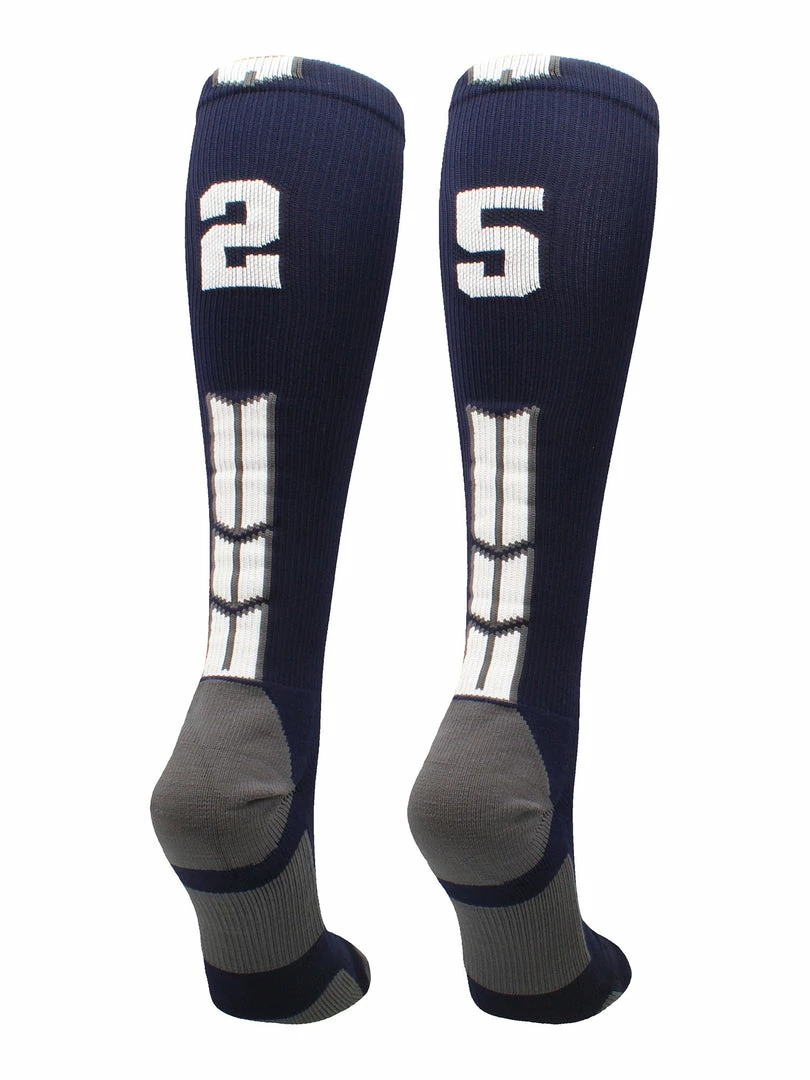 Best Sale ๐คฉ MadSportsStuff Navy Player ID Custom Number Over The Calf ๐งฆ Socks For ๐ฅ Softball โพ Baseball Football Boys And ๐ง Girls โจ 84 MadSportsStuff Navy Player ID Custom Number Over The Calf Socks For Softball Baseball Football Boys And Girls