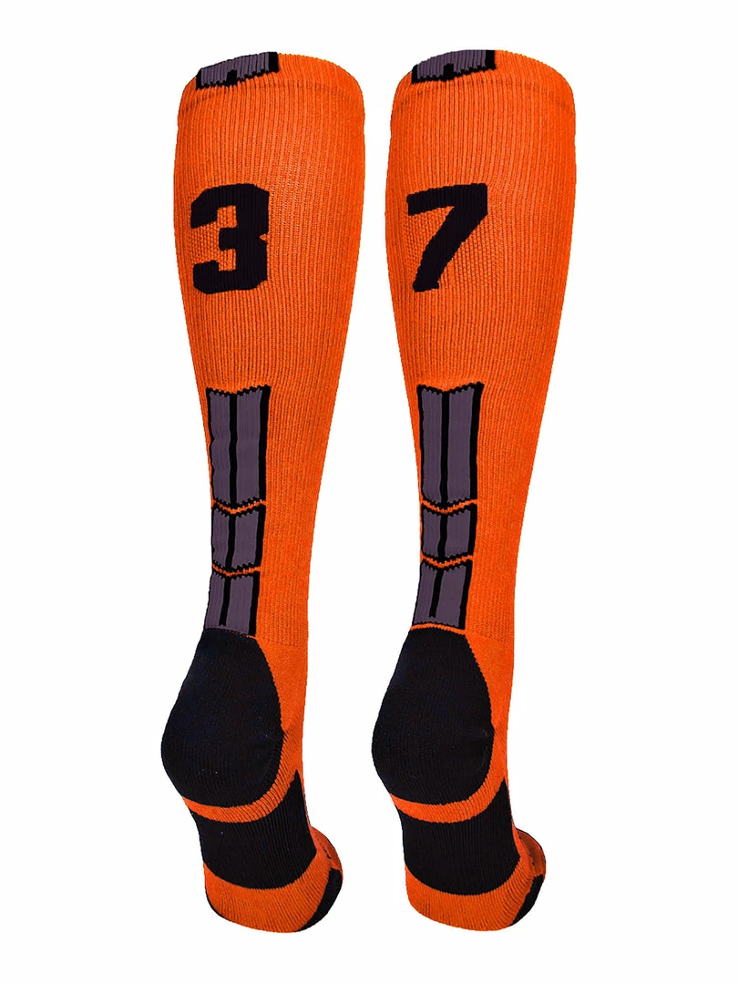 Deals โญ MadSportsStuff ๐ฅ Softball ๐งฆ Socks Orange And Black Player ID Custom Number Over The Calf ๐งฆ Socks For ๐ฅ Softball โพ Baseball Football Boys And ๐ง Girls ๐ 94 MadSportsStuff Softball Socks Orange And Black Player ID Custom Number Over The Calf Socks For Softball Baseball Football Boys And Girls