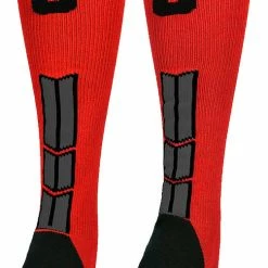 New ๐ MadSportsStuff Red And Black Player ID Custom Number Over The Calf ๐งฆ Socks For ๐ฅ Softball โพ Baseball Football Boys And ๐ง Girls โพ Baseball ๐งฆ Socks ๐ 142 MadSportsStuff Red And Black Player ID Custom Number Over The Calf Socks For Softball Baseball Football Boys And Girls Baseball Socks