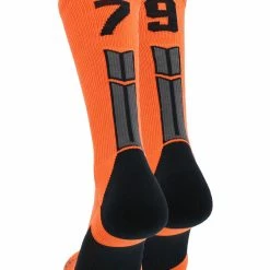 Brand new 😀 MadSportsStuff Orange And Black Player ID Custom Number Crew 🧦 Socks For 🏀 Basketball Lacrosse Volleyball Boys And 👧 Girls 🤩 154 MadSportsStuff Orange And Black Player ID Custom Number Crew Socks For Basketball Lacrosse Volleyball Boys And Girls