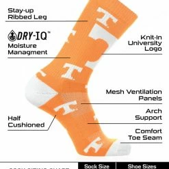 Coupon π TCK Tennessee Volunteers 𧦠Socks Crew Length Sock Mayhem All Schools π 6 TCK Tennessee Volunteers Socks Crew Length Sock Mayhem All Schools