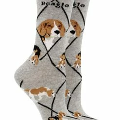 WHD Crazy Socks - Crew Beagle Socks For Women Gift For Dog Lovers