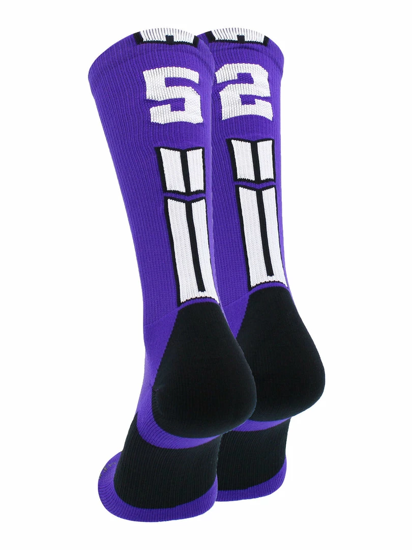 Brand new ๐ฅฐ MadSportsStuff Purple Player ID Custom Number Crew ๐งฆ Socks For ๐ Basketball Lacrosse Volleyball Boys And ๐ง Girls ๐ 27 MadSportsStuff Purple Player ID Custom Number Crew Socks For Basketball Lacrosse Volleyball Boys And Girls