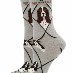 WHD Springer Spaniel Socks For Women Gift For Dog Lovers Crazy Socks - Crew