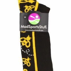 MadSportsStuff Crazy Socks With Bumble Bees Over The Calf Softball Socks