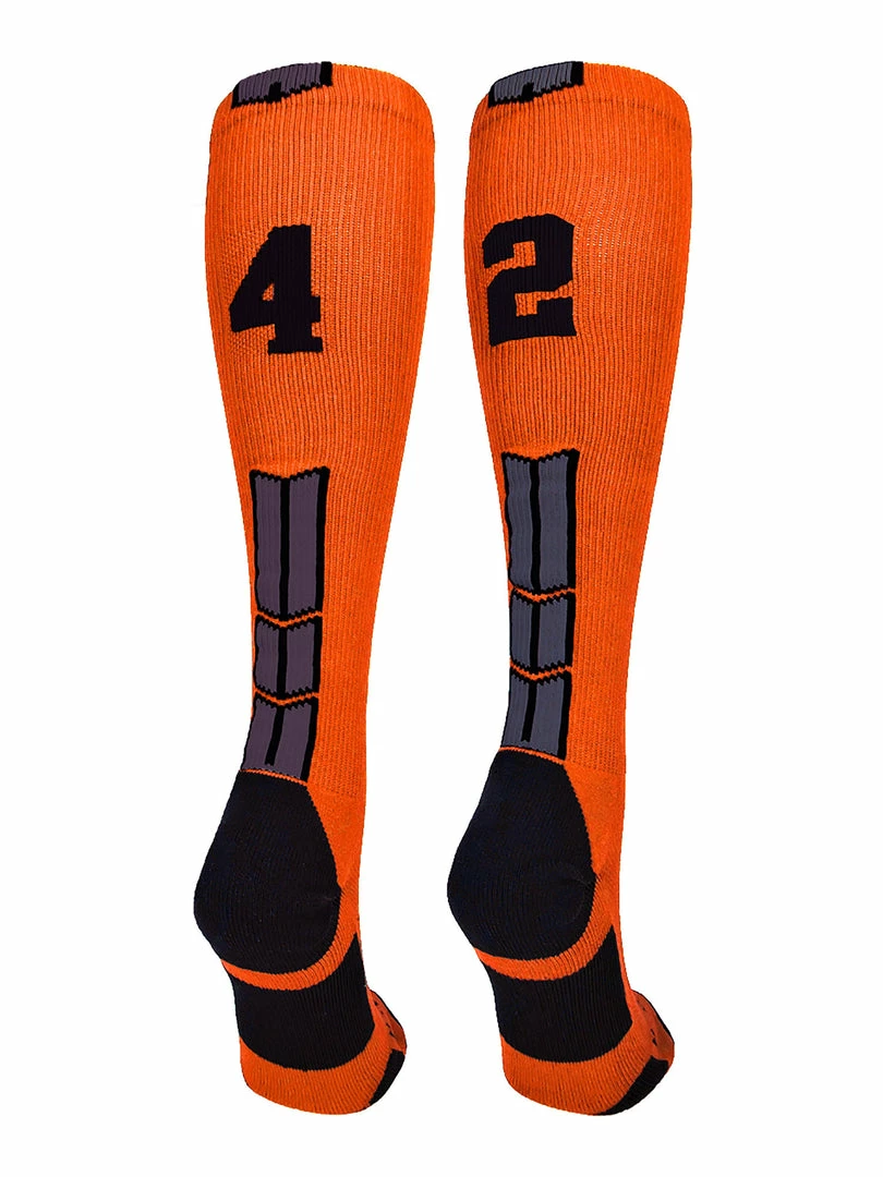 Deals โญ MadSportsStuff ๐ฅ Softball ๐งฆ Socks Orange And Black Player ID Custom Number Over The Calf ๐งฆ Socks For ๐ฅ Softball โพ Baseball Football Boys And ๐ง Girls ๐ 88 MadSportsStuff Softball Socks Orange And Black Player ID Custom Number Over The Calf Socks For Softball Baseball Football Boys And Girls