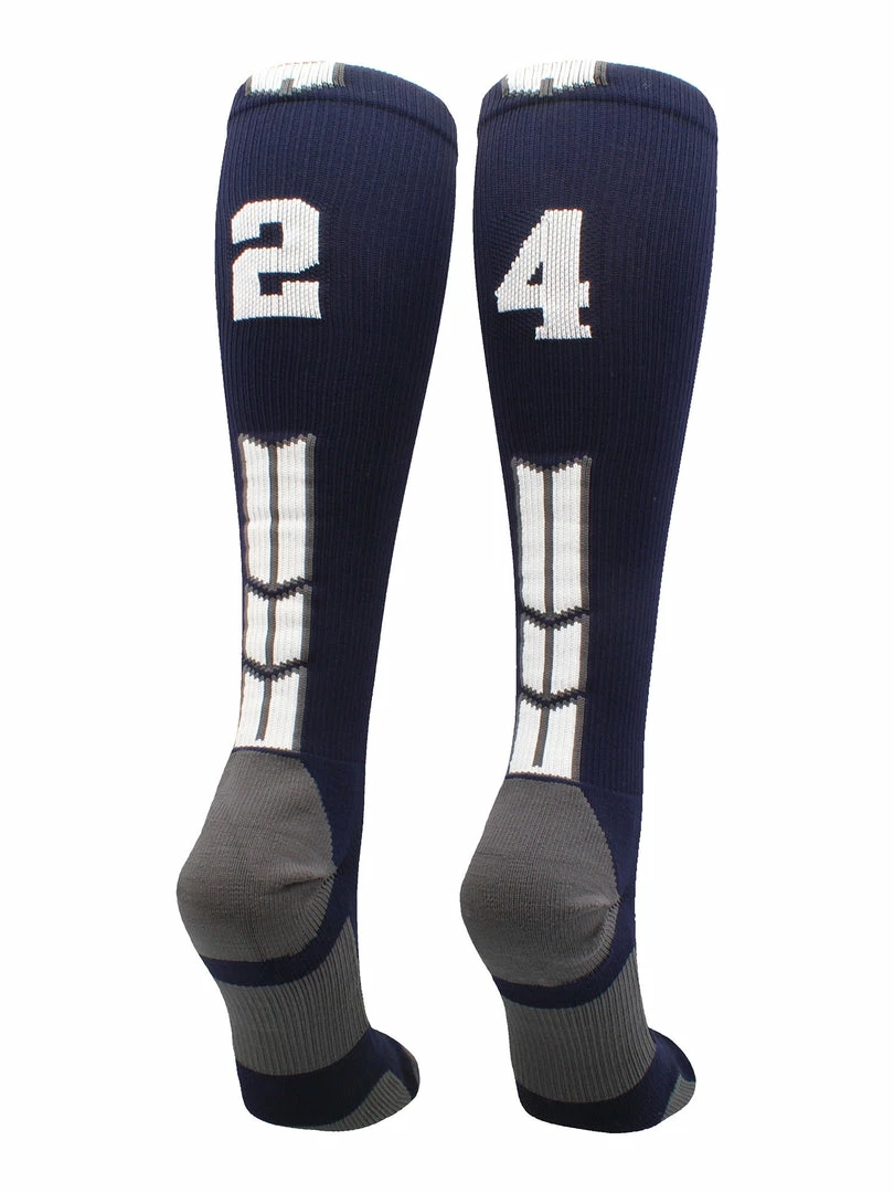 Best Sale ๐คฉ MadSportsStuff Navy Player ID Custom Number Over The Calf ๐งฆ Socks For ๐ฅ Softball โพ Baseball Football Boys And ๐ง Girls โจ 83 MadSportsStuff Navy Player ID Custom Number Over The Calf Socks For Softball Baseball Football Boys And Girls