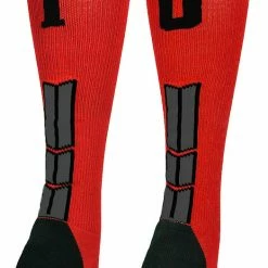 Budget ๐ฏ MadSportsStuff Red And Black Player ID Custom Number Over The Calf ๐งฆ Socks For ๐ฅ Softball โพ Baseball Football Boys And ๐ง Girls โพ Baseball ๐งฆ Socks ๐ 174 MadSportsStuff Red And Black Player ID Custom Number Over The Calf Socks For Softball Baseball Football Boys And Girls Baseball Socks