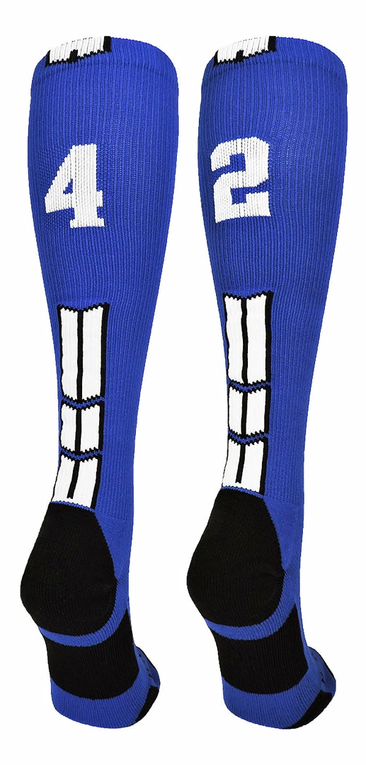 Best Sale ๐ MadSportsStuff โพ Baseball ๐งฆ Socks Royal Player ID Custom Number Over The Calf ๐งฆ Socks For ๐ฅ Softball โพ Baseball Football Boys And ๐ง Girls ๐ 88 MadSportsStuff Baseball Socks Royal Player ID Custom Number Over The Calf Socks For Softball Baseball Football Boys And Girls