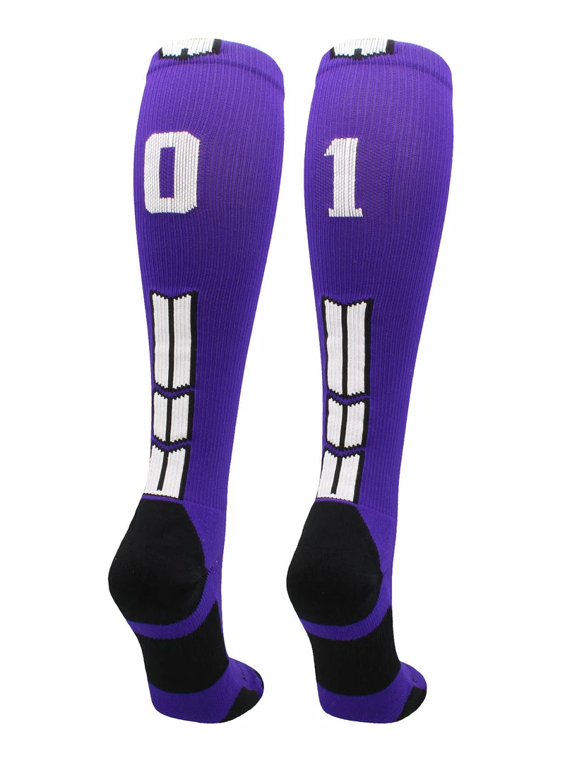 Discount ๐ MadSportsStuff Purple Player ID Custom Number Over The Calf ๐งฆ Socks For ๐ฅ Softball โพ Baseball Football Boys And ๐ง Girls ๐ฅ Softball ๐งฆ Socks ๐ 78 MadSportsStuff Purple Player ID Custom Number Over The Calf Socks For Softball Baseball Football Boys And Girls Softball Socks