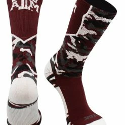 TCK All Schools Texas A&M Aggies Socks Woodland Camo Crew