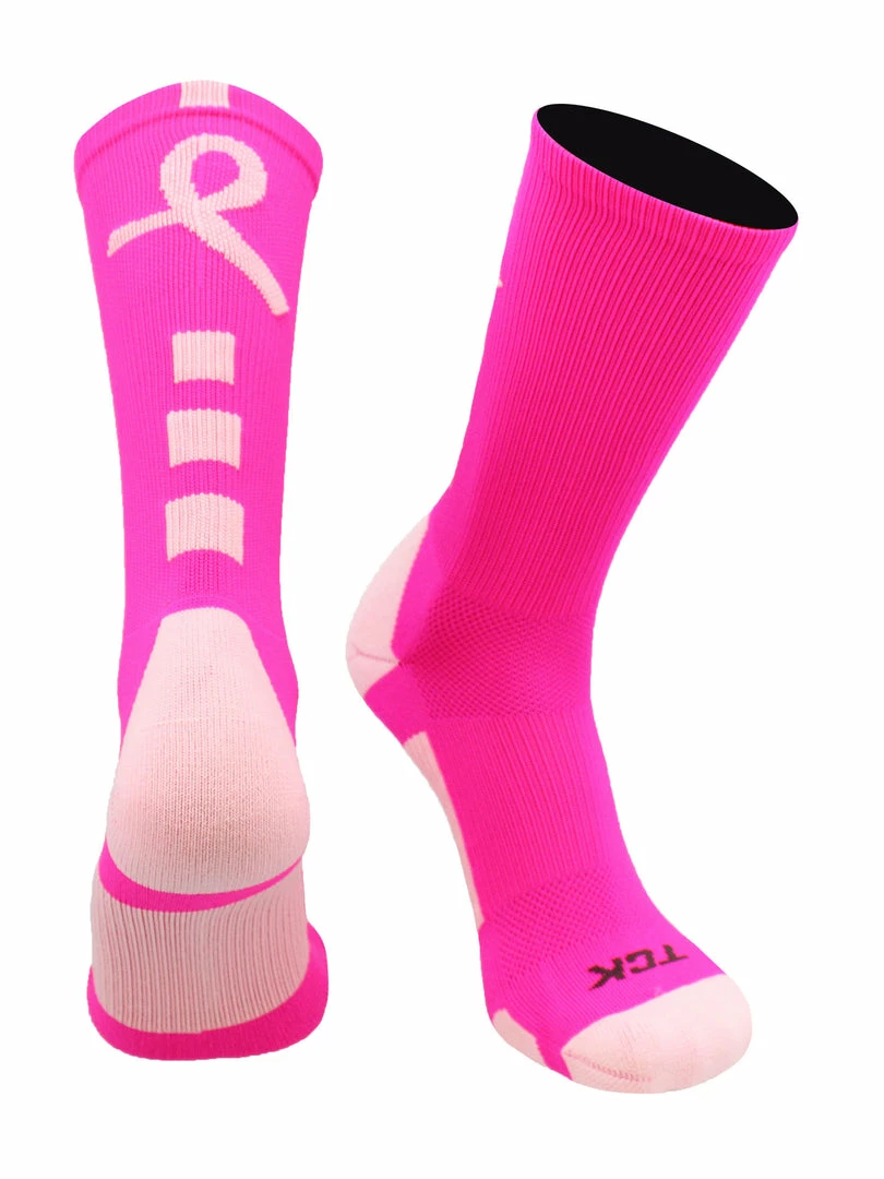 Buy ๐งจ TCK Volleyball ๐งฆ Socks Baseline Breast Cancer Awareness Athletic Crew ๐งฆ Socks (Kids And Adult Sizes) ๐ 8 TCK Volleyball Socks Baseline Breast Cancer Awareness Athletic Crew Socks (Kids And Adult Sizes)