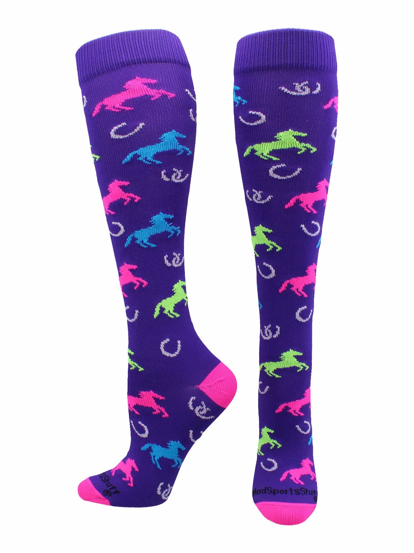 Best Sale ๐ MadSportsStuff ๐ฅ Softball ๐งฆ Socks Wild Horses Equestrian Athletic Over The Calf ๐งฆ Socks โค๏ธ 5 MadSportsStuff Softball Socks Wild Horses Equestrian Athletic Over The Calf Socks