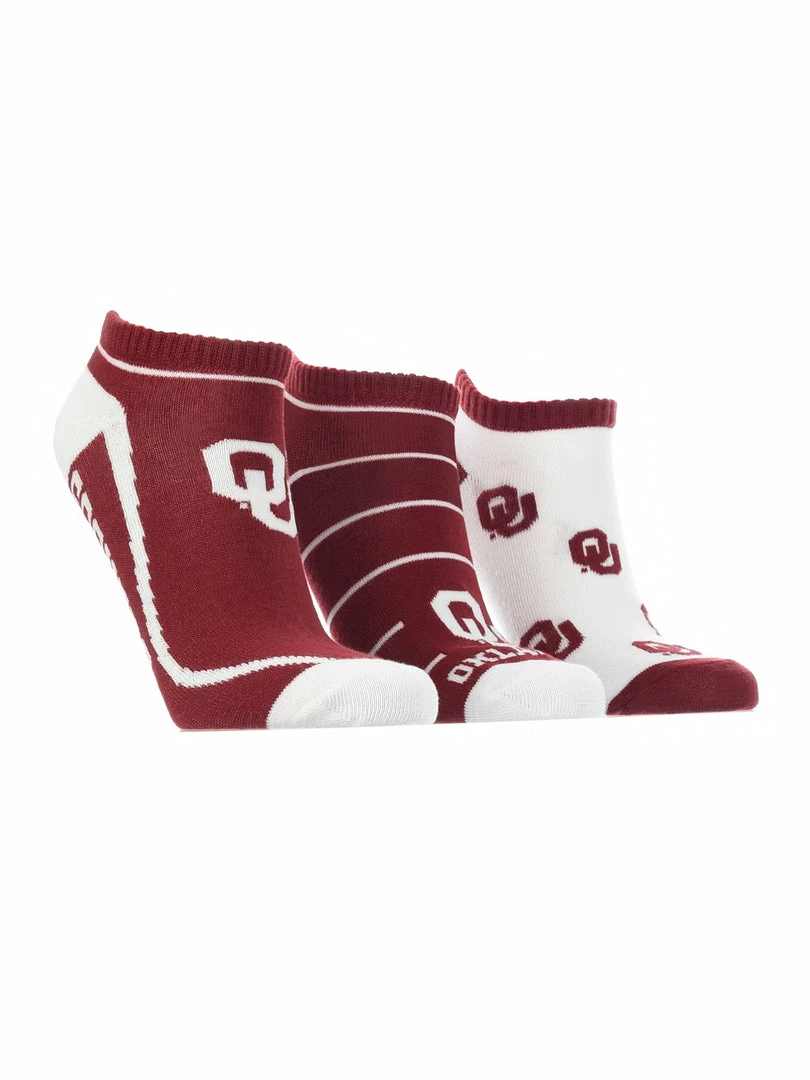 Best Sale ๐ TCK OU Oklahoma Sooners No Show ๐งฆ Socks Full Field 3 Pack All Schools ๐ 4 TCK OU Oklahoma Sooners No Show Socks Full Field 3 Pack All Schools