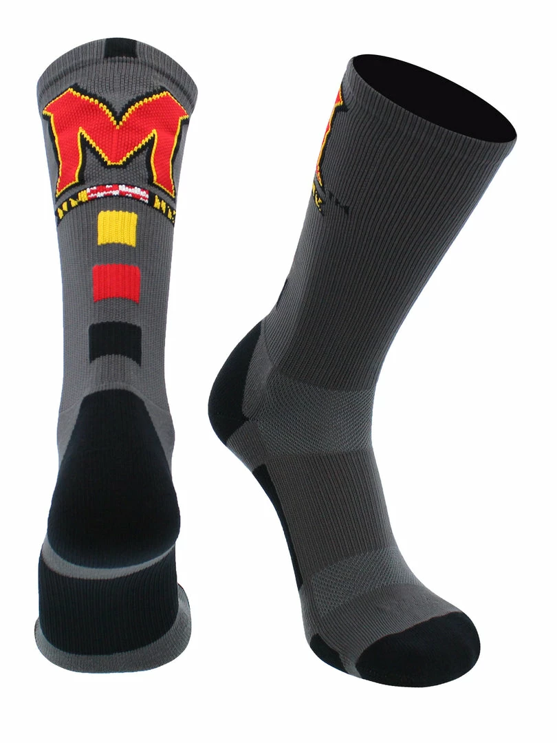 Hot Sale ๐ฅ TCK All Schools Maryland Terps ๐งฆ Socks Baseline Crew โ๏ธ 6 TCK All Schools Maryland Terps Socks Baseline Crew