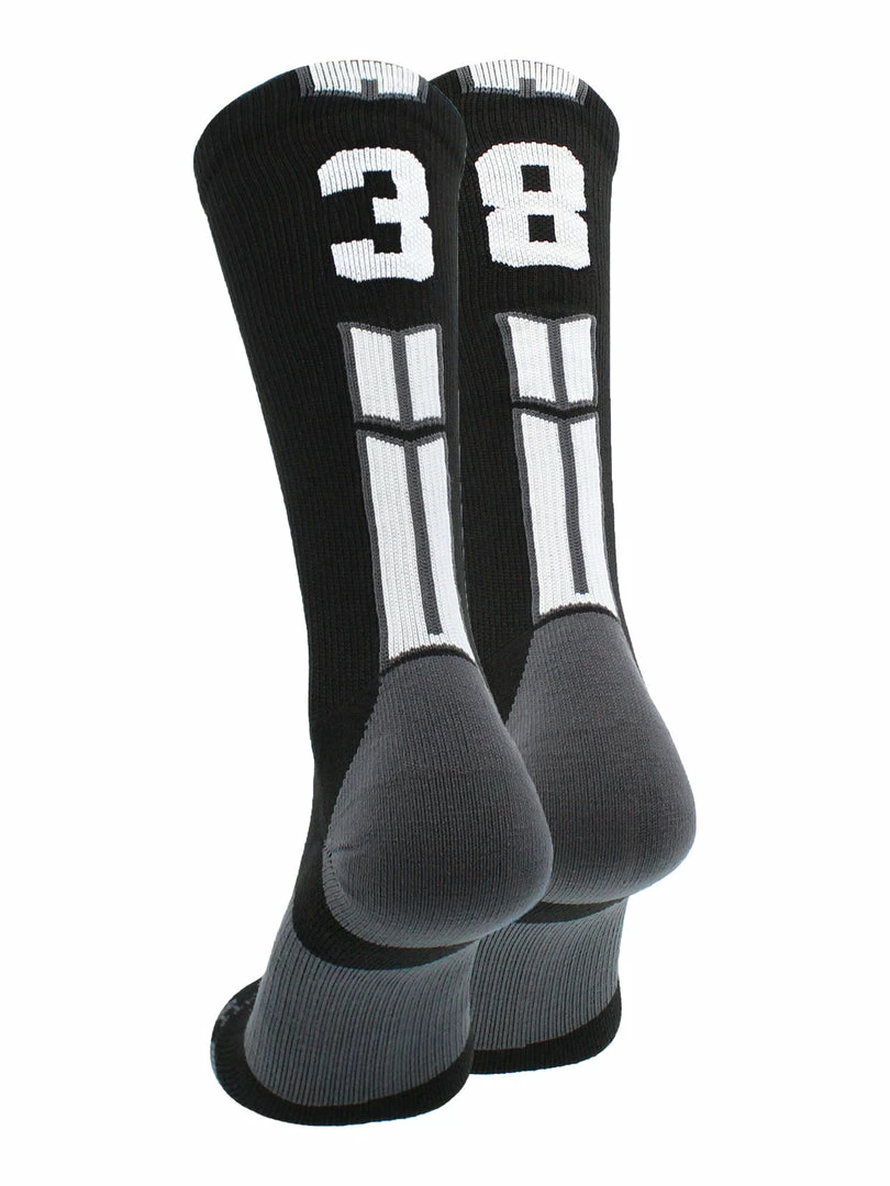 Outlet ๐งจ MadSportsStuff Black Player ID Custom Number Crew ๐งฆ Socks For ๐ Basketball Lacrosse Volleyball Boys And ๐ง Girls Volleyball ๐งฆ Socks ๐ฏ 91 MadSportsStuff Black Player ID Custom Number Crew Socks For Basketball Lacrosse Volleyball Boys And Girls Volleyball Socks
