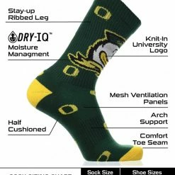 Flash Sale ๐ TCK Oregon Ducks ๐งฆ Socks Crew Length Sock Mayhem ๐ฅ 6 TCK Oregon Ducks Socks Crew Length Sock Mayhem