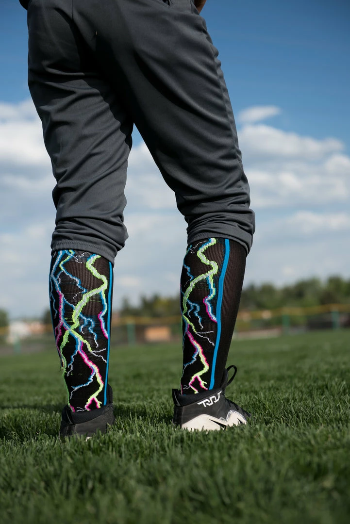 Flash Sale ๐ MadSportsStuff Crazy ๐งฆ Socks With Lightning Bolts Electric Storm Over The Calf ๐ 5 MadSportsStuff Crazy Socks With Lightning Bolts Electric Storm Over The Calf