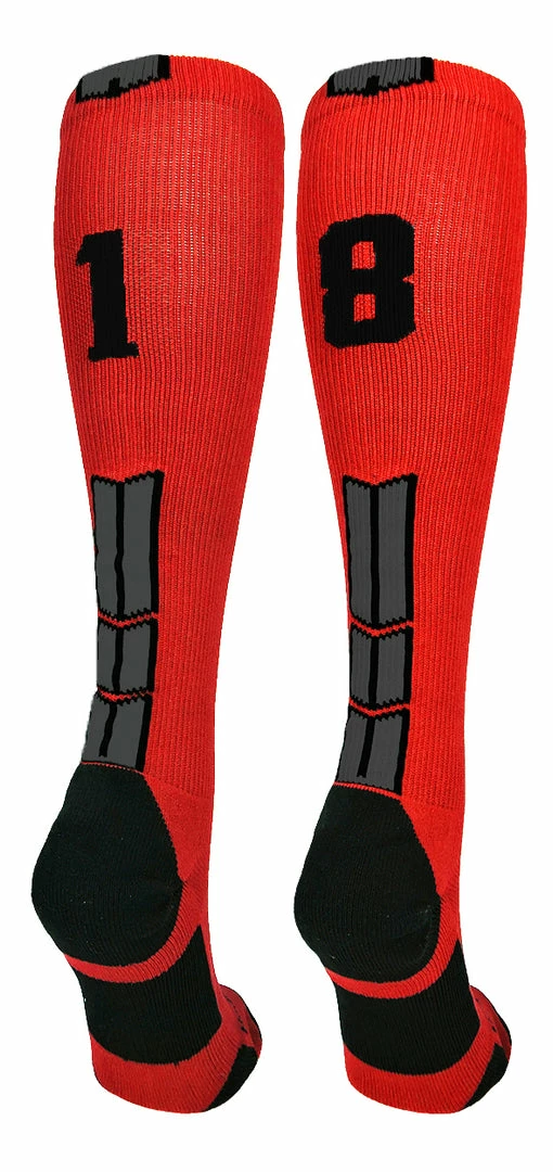 Wholesale π₯° MadSportsStuff βΎ Baseball 𧦠Socks Red And Black Player ID Custom Number Over The Calf 𧦠Socks For π₯ Softball βΎ Baseball Football Boys And π§ Girls π 61 MadSportsStuff Baseball Socks Red And Black Player ID Custom Number Over The Calf Socks For Softball Baseball Football Boys And Girls