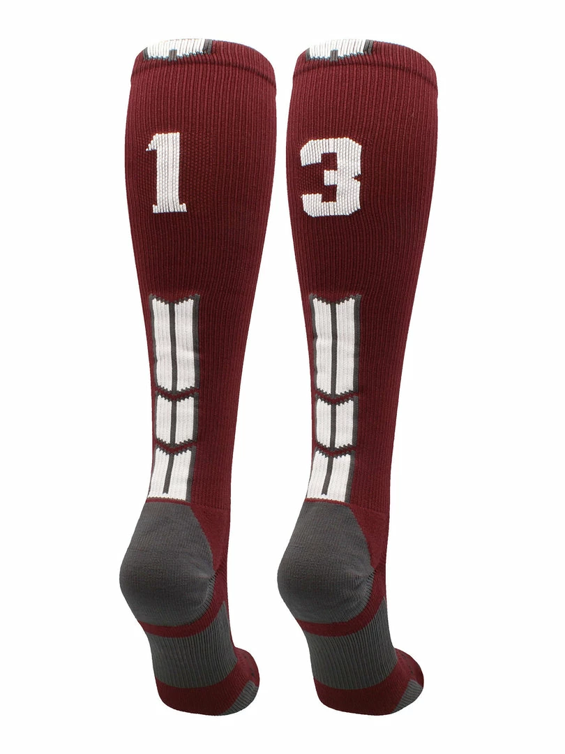 Best Sale ๐ MadSportsStuff Maroon Player ID Custom Number Over The Calf ๐งฆ Socks For ๐ฅ Softball โพ Baseball Football Boys And ๐ง Girls ๐ฅ Softball ๐งฆ Socks ๐ 65 MadSportsStuff Maroon Player ID Custom Number Over The Calf Socks For Softball Baseball Football Boys And Girls Softball Socks