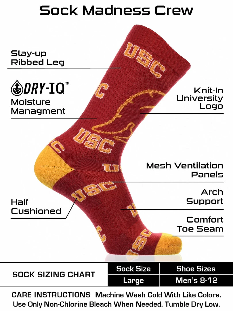 Coupon ๐ TCK All Schools USC Trojans ๐งฆ Socks Crew Length Sock Mayhem ๐ 3 TCK All Schools USC Trojans Socks Crew Length Sock Mayhem