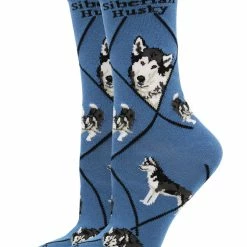 WHD Crazy Socks - Crew Siberian Husky Socks For Women Gift For Dog Lovers