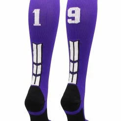 Discount ๐ MadSportsStuff Purple Player ID Custom Number Over The Calf ๐งฆ Socks For ๐ฅ Softball โพ Baseball Football Boys And ๐ง Girls ๐ฅ Softball ๐งฆ Socks ๐ 165 MadSportsStuff Purple Player ID Custom Number Over The Calf Socks For Softball Baseball Football Boys And Girls Softball Socks