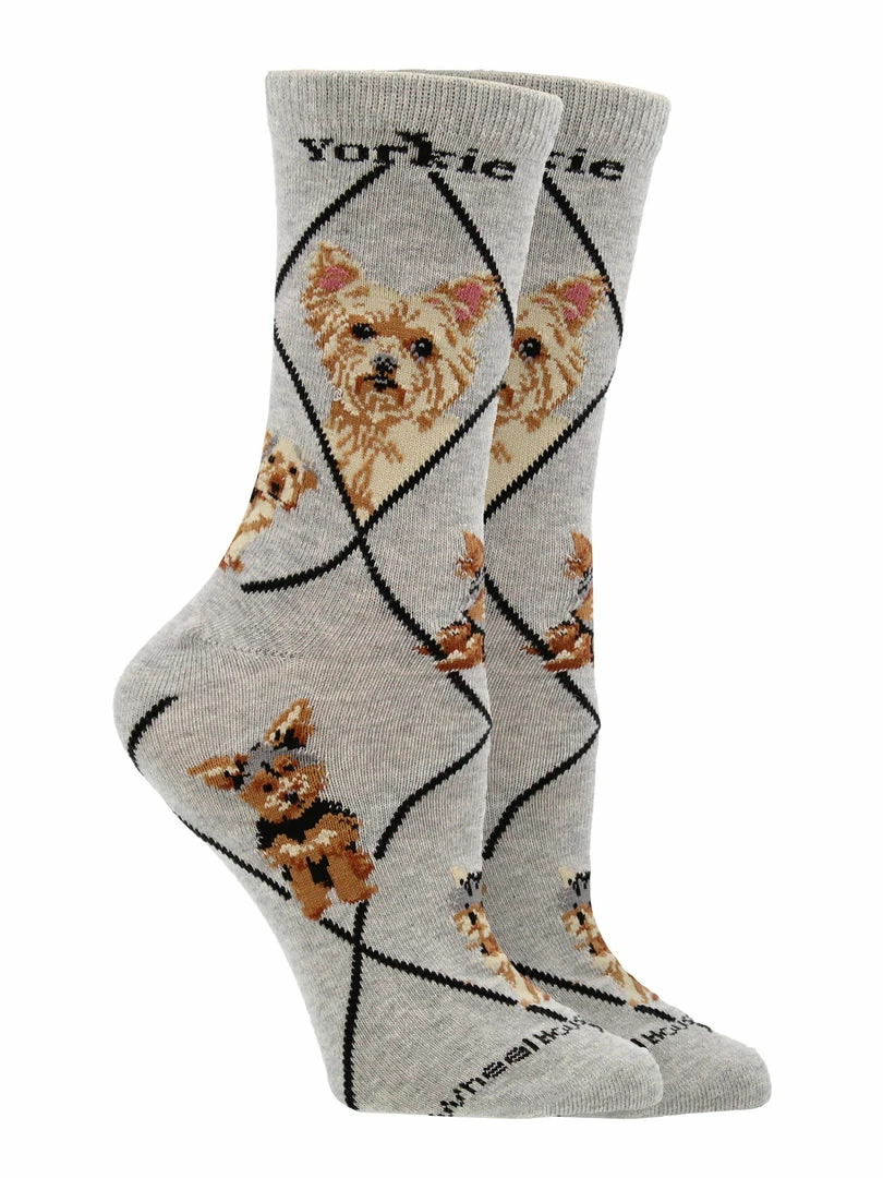 Cheapest โ WHD Crazy ๐งฆ Socks - Crew Yorkie Puppy ๐งฆ Socks For ๐ฉ Women Gift For ๐ฆฎ Dog Lovers ๐ 1 WHD Crazy Socks - Crew Yorkie Puppy Socks For Women Gift For Dog Lovers