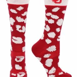 TCK OU Oklahoma Sooners Socks Womens Savage Crew Socks All Schools