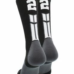 Buy โญ MadSportsStuff Black Player ID Custom Number Crew ๐งฆ Socks For ๐ Basketball Lacrosse Volleyball Boys And ๐ง Girls ๐ 182 MadSportsStuff Black Player ID Custom Number Crew Socks For Basketball Lacrosse Volleyball Boys And Girls