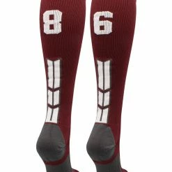 Best Sale ๐ MadSportsStuff ๐ฅ Softball ๐งฆ Socks Maroon Player ID Custom Number Over The Calf ๐งฆ Socks For ๐ฅ Softball โพ Baseball Football Boys And ๐ง Girls ๐คฉ 147 MadSportsStuff Softball Socks Maroon Player ID Custom Number Over The Calf Socks For Softball Baseball Football Boys And Girls