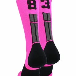Best deal ๐ฏ MadSportsStuff Neon Pink And Black Player ID Custom Number Crew ๐งฆ Socks For ๐ Basketball Lacrosse Volleyball Boys And ๐ง Girls ๐คฉ 150 MadSportsStuff Neon Pink And Black Player ID Custom Number Crew Socks For Basketball Lacrosse Volleyball Boys And Girls