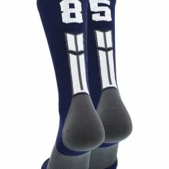 MadSportsStuff Navy Player ID Custom Number Crew Socks For Basketball Lacrosse Volleyball Boys And Girls