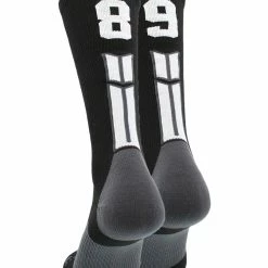 Buy โญ MadSportsStuff Black Player ID Custom Number Crew ๐งฆ Socks For ๐ Basketball Lacrosse Volleyball Boys And ๐ง Girls ๐ 144 MadSportsStuff Black Player ID Custom Number Crew Socks For Basketball Lacrosse Volleyball Boys And Girls