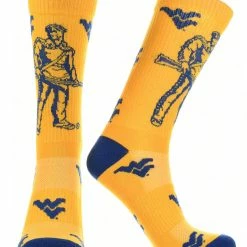 Cheapest ๐ TCK West Virginia Mountaineers ๐งฆ Socks Crew Length Sock Mayhem All Schools ๐ 5 TCK West Virginia Mountaineers Socks Crew Length Sock Mayhem All Schools