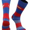 TCK KU Kansas Jayhawks Socks Game Day Striped Crew Socks All Schools