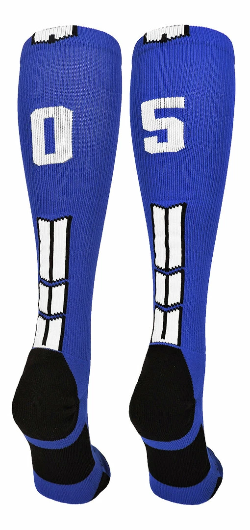 Brand new ๐ฅฐ MadSportsStuff Royal Player ID Custom Number Over The Calf ๐งฆ Socks For ๐ฅ Softball โพ Baseball Football Boys And ๐ง Girls ๐ 74 MadSportsStuff Royal Player ID Custom Number Over The Calf Socks For Softball Baseball Football Boys And Girls