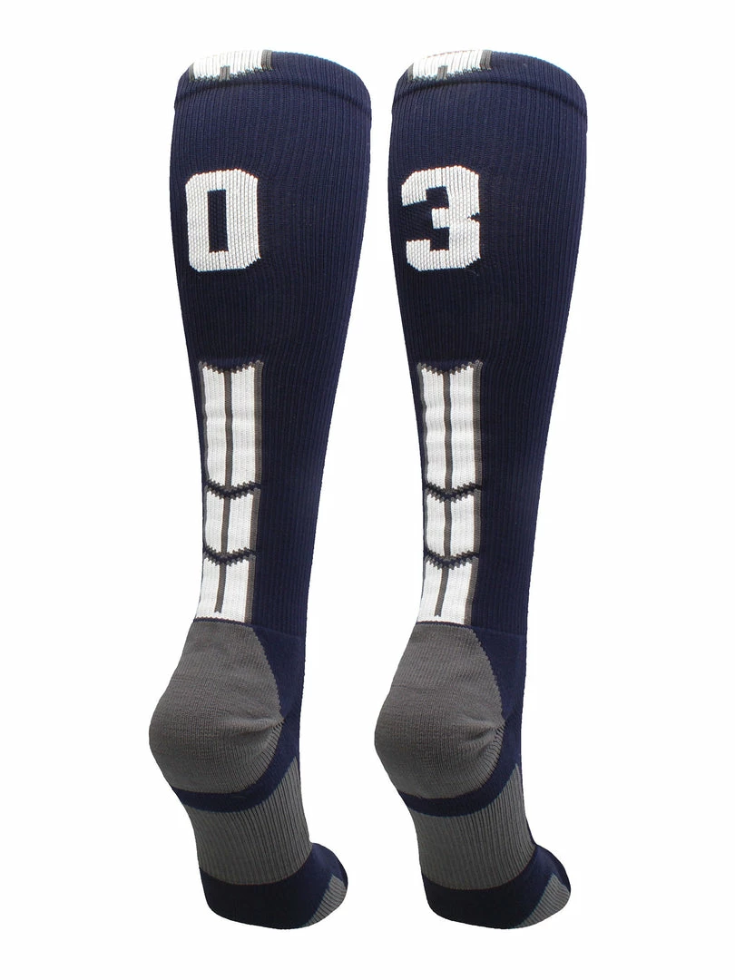 Best Sale ๐คฉ MadSportsStuff Navy Player ID Custom Number Over The Calf ๐งฆ Socks For ๐ฅ Softball โพ Baseball Football Boys And ๐ง Girls โจ 1 MadSportsStuff Navy Player ID Custom Number Over The Calf Socks For Softball Baseball Football Boys And Girls