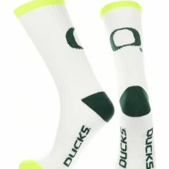 TCK Oregon Ducks Socks Basic Crew White Socks All Schools