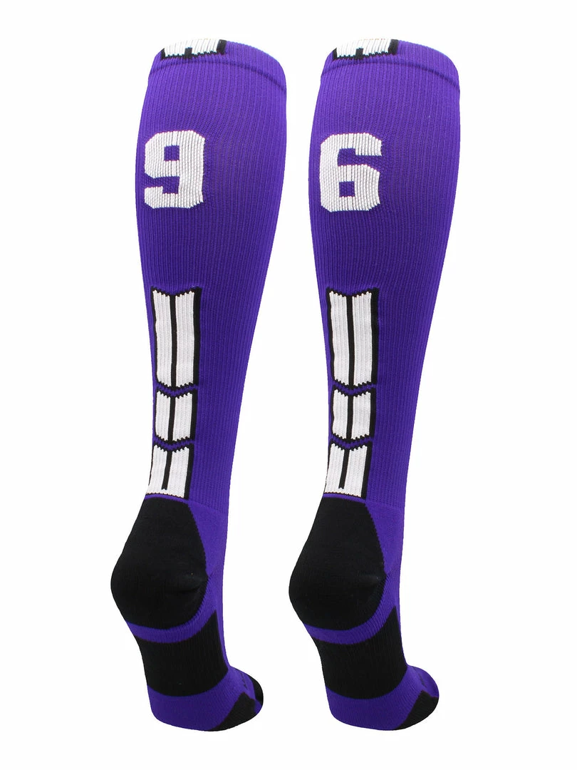 Discount ๐ MadSportsStuff Purple Player ID Custom Number Over The Calf ๐งฆ Socks For ๐ฅ Softball โพ Baseball Football Boys And ๐ง Girls ๐ฅ Softball ๐งฆ Socks ๐ 34 MadSportsStuff Purple Player ID Custom Number Over The Calf Socks For Softball Baseball Football Boys And Girls Softball Socks