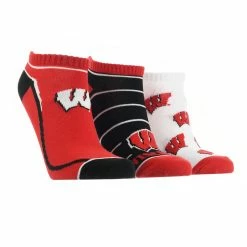 Best Pirce ๐ TCK Wisconsin Badgers No Show ๐งฆ Socks Full Field 3 Pack All Schools ๐ฅฐ 7 TCK Wisconsin Badgers No Show Socks Full Field 3 Pack All Schools